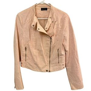 ASTR Women's Pastel Pink Moto Jacket - M